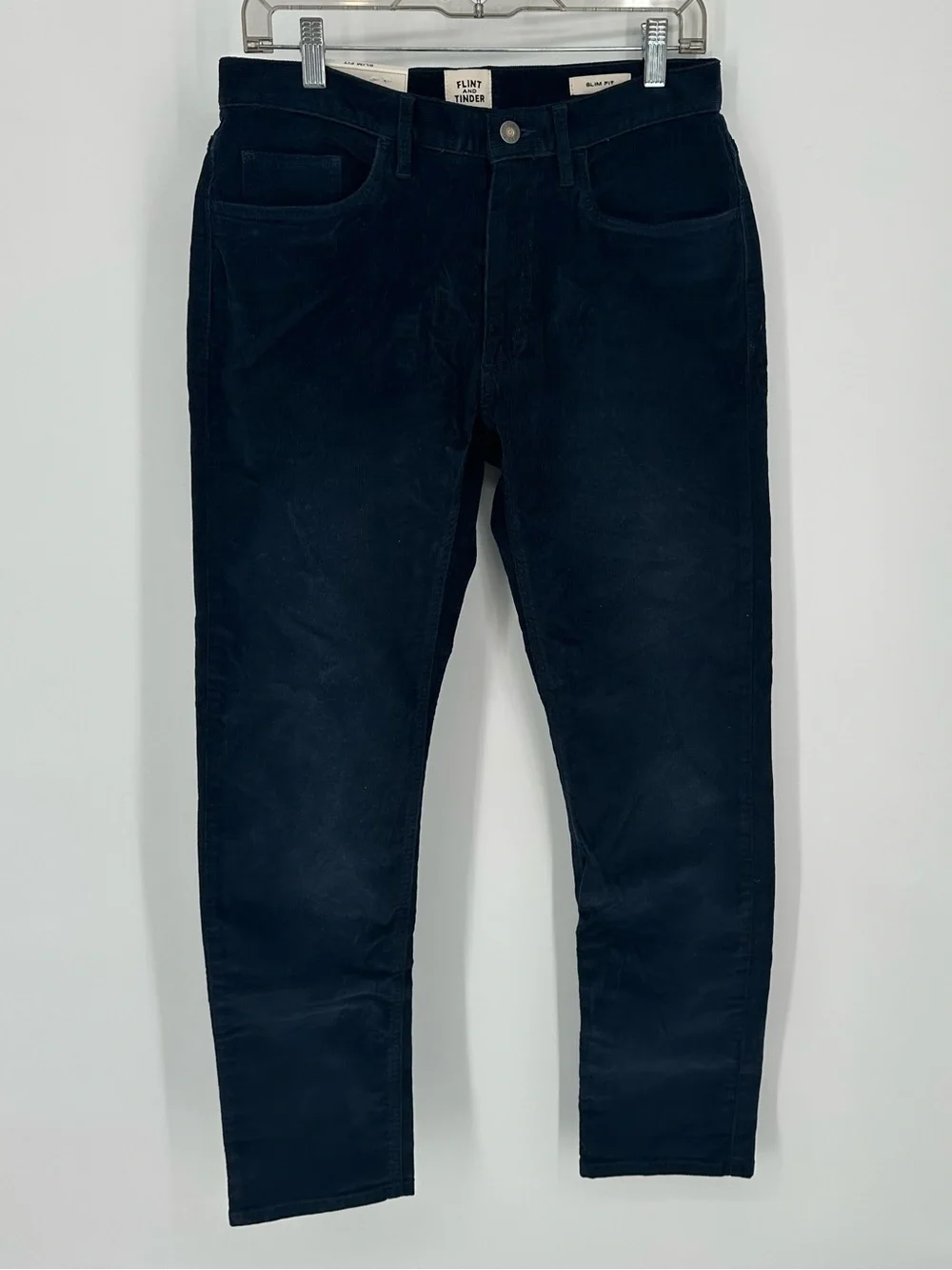 Flint and Tinder Slim Fit Corduroy Pants Size 34 x 30 Navy Blue Classic NWT
